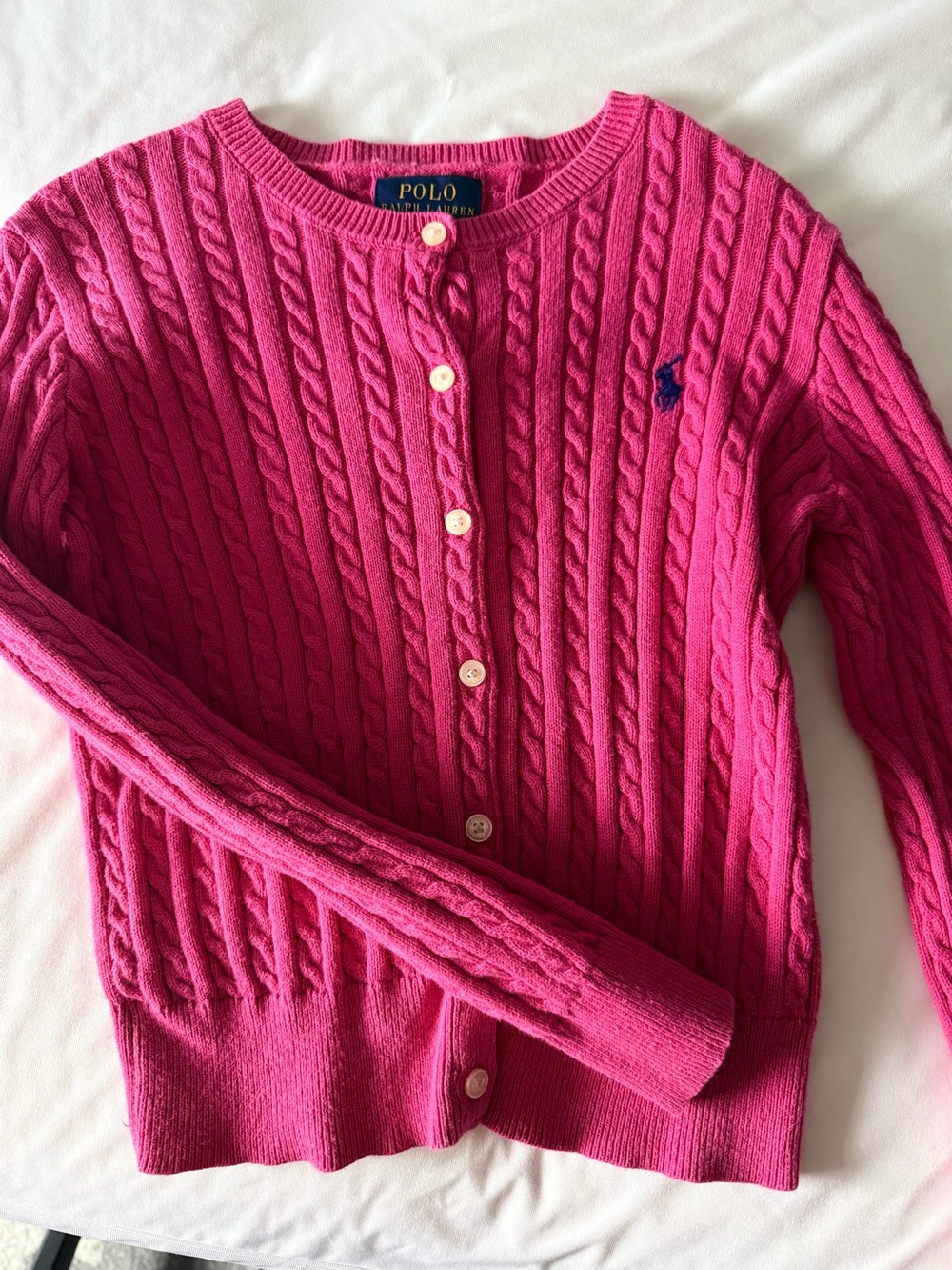 Pink polo cardigan